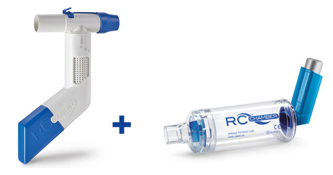 Kombination Weitung der Atemwege und Anwendung des RC-Chamber® mit Dosieraerosol