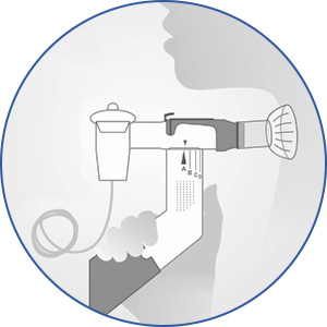 Nebulizer port for inhalation