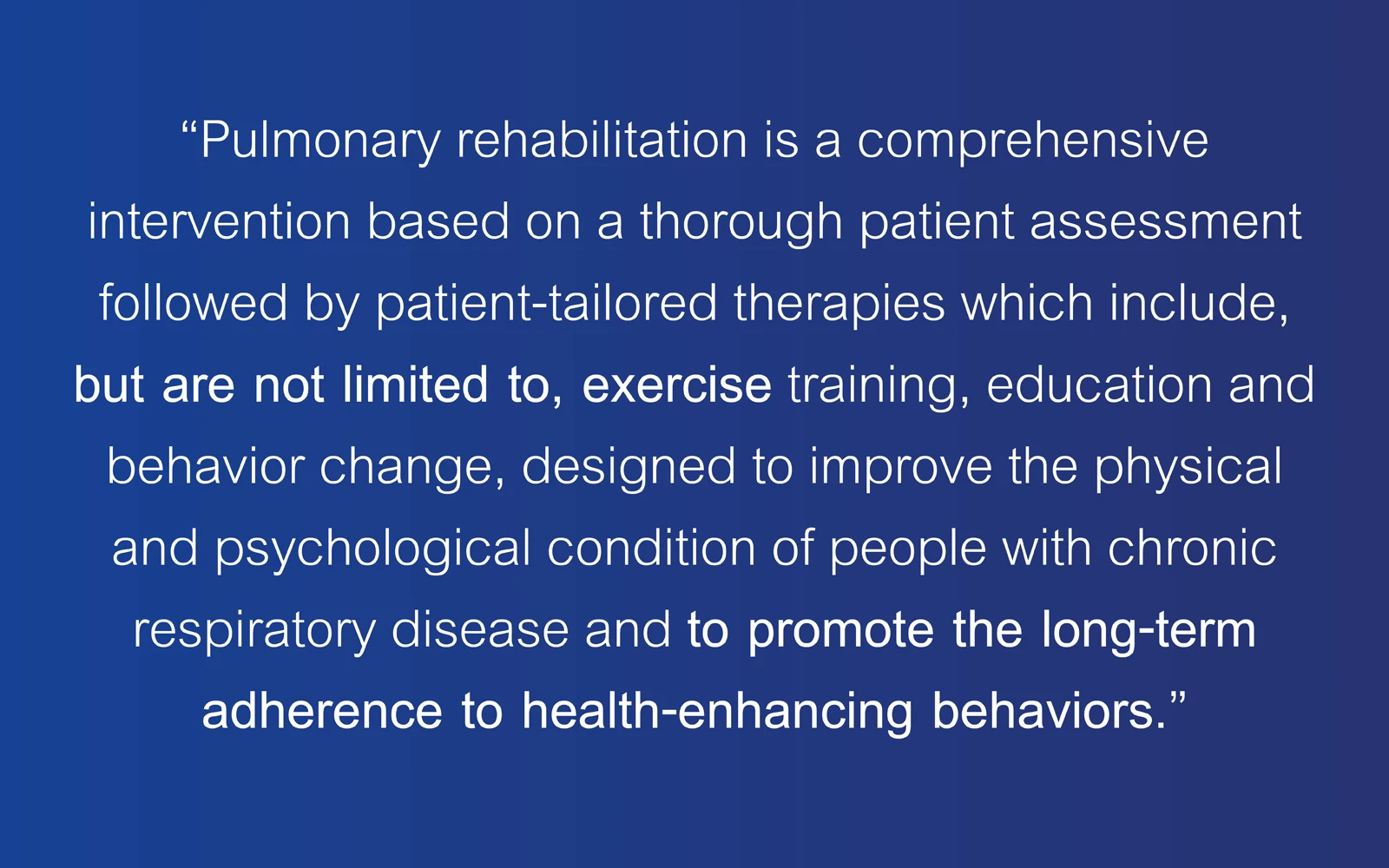 Definition der pulmonalen Rehabilitation
